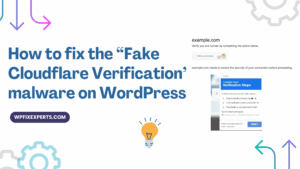 Fake Cloudflare Malware Wordpress
