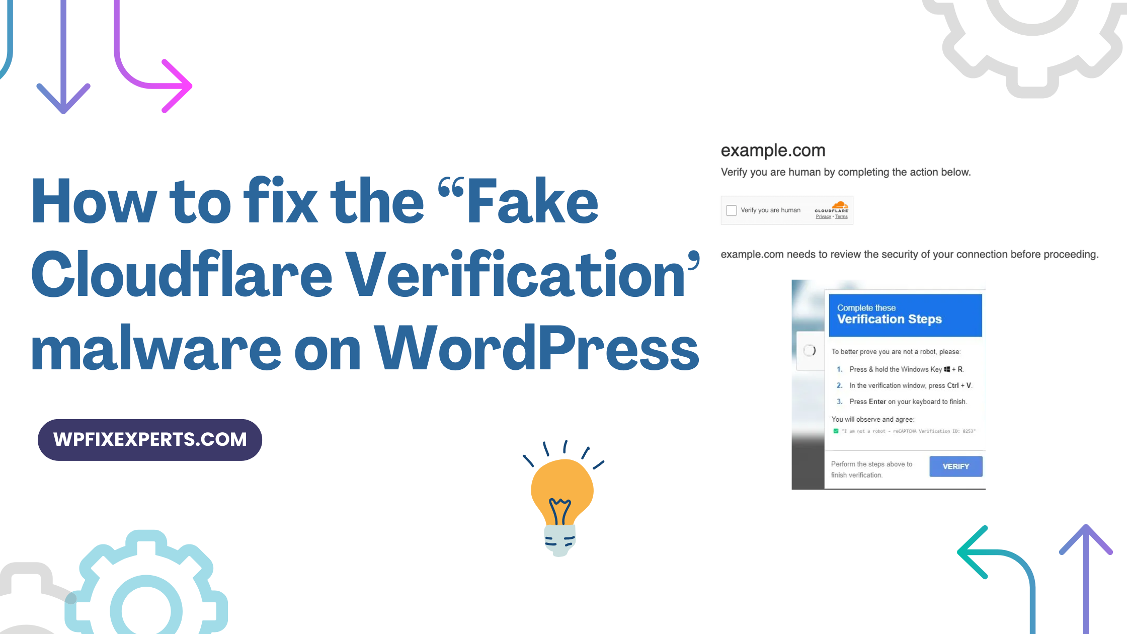 Fake Cloudflare Malware WordPress